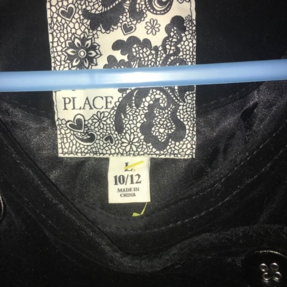 The Children’s place black velvet jacket size 10/11 - Picture 6 of 7